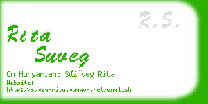 rita suveg business card